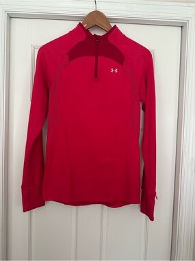 Under Armour Cold gear Pink Athletic Quarter-Zip Pullover Size M